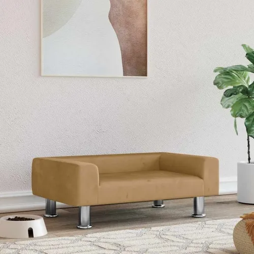 Krevet za pse smeđi 70x45x26,5 cm baršunasti - Smeđa 70 x 45 x 26.5 cm Cijena