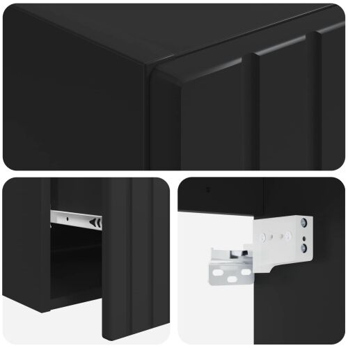 Set ormarića za kupaonicu 3 kom. Crna 49 x 44,5 x 65,5 cm - Crna Cijena