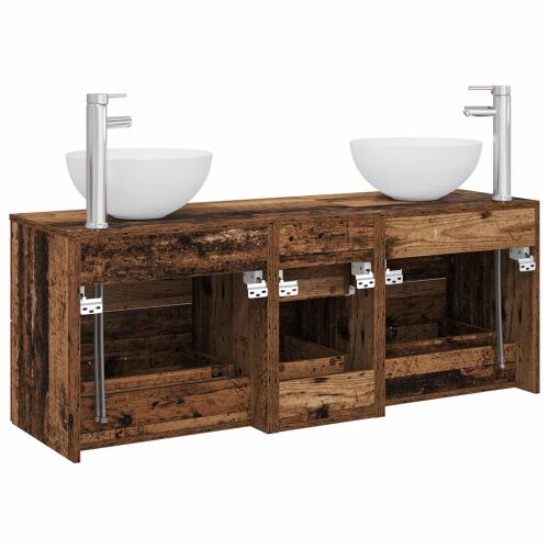 Set ormarića za kupaonicu 3 kom. Staro drvo 49,5 x 35 x 63 cm - Staro drvo Cijena