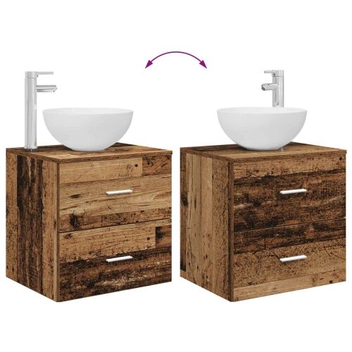 Set ormarića za kupaonicu 3 kom. Staro drvo 49,5 x 35 x 63 cm - Staro drvo Cijena