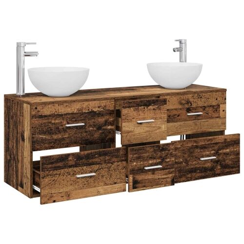 Set ormarića za kupaonicu 3 kom. Staro drvo 49,5 x 35 x 63 cm - Staro drvo Cijena