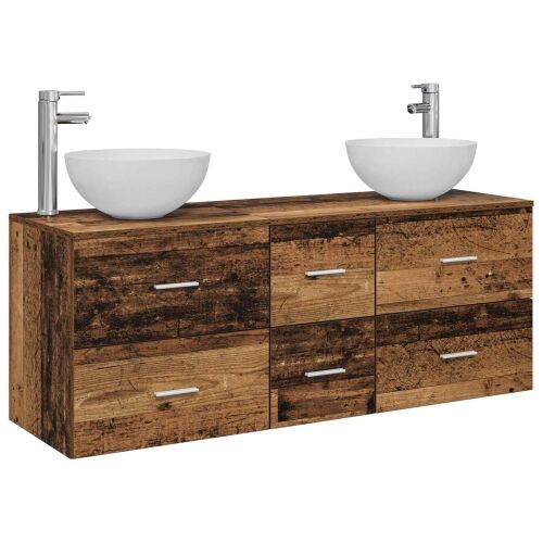 Set ormarića za kupaonicu 3 kom. Staro drvo 49,5 x 35 x 63 cm - Staro drvo Cijena