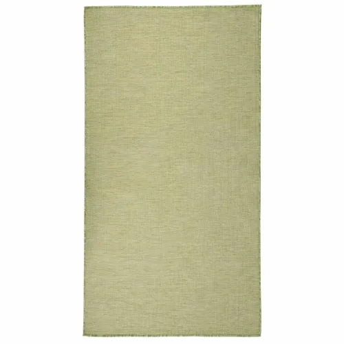 Vanjski tepih ravnog tkanja 80 x 150 cm zeleni - Zelena 80 x 150 cm Cijena