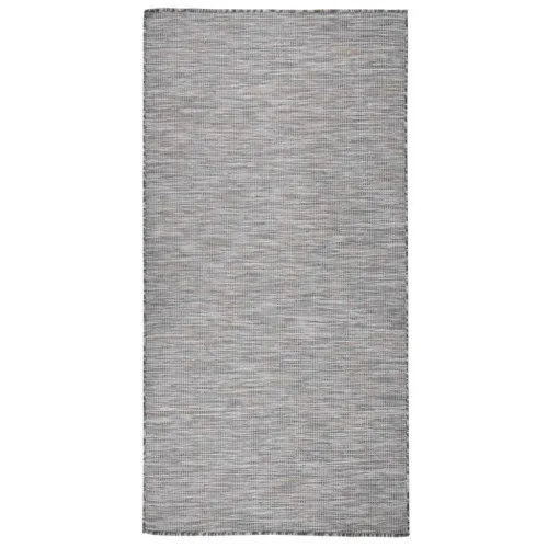 Vanjski tepih ravnog tkanja 100 x 200 cm smeđe-plava - Smeđe-plava 100 x 200 cm Cijena
