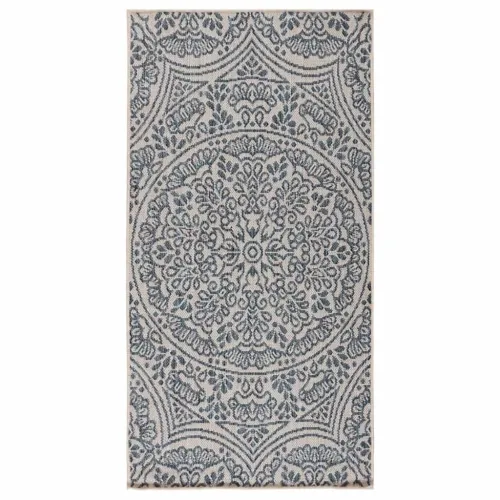 Vanjski tepih ravnog tkanja 100 x 200 cm plavi s uzorkom - Plavi uzorak 100 x 200 cm Cijena