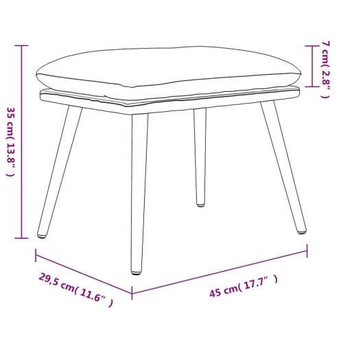 Tabure krem 45x29,5x35 cm od tkanine - Krema 1 Krema Cijena