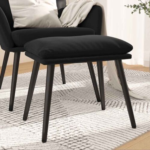 Tabure crni 45x29,5x35 cm baršunasti - Crna 1 Crna Cijena