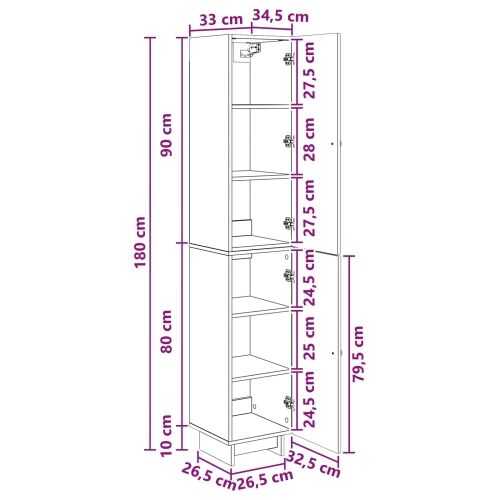 Set ormara 2 kom. Dimljeni hrast Konstruirano drvo - Dimljeni hrast Cijena