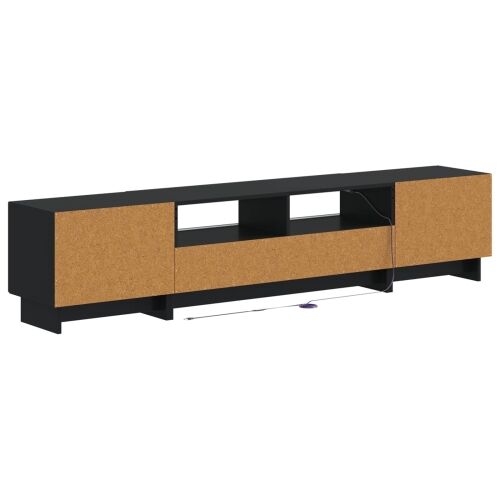 5-dijelni LED TV ormarić Crna Konstruirano drvo - Crna 100 cm Cijena