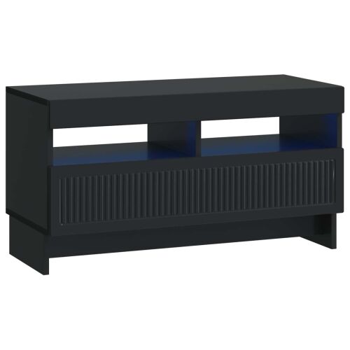 5-dijelni LED TV ormarić Crna Konstruirano drvo - Crna 81 cm Cijena