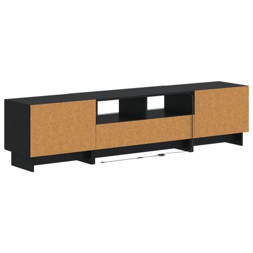 5-dijelni LED TV ormarić Crna Konstruirano drvo - Crna 81 cm Cijena