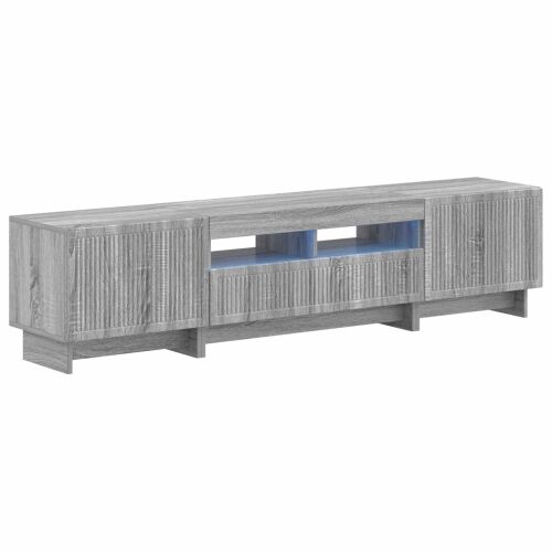 5-dijelni LED TV ormarić Siva Sonoma Konstruirano drvo - Siva Sonoma 81 cm Cijena