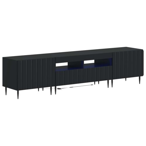 5-dijelni LED TV ormarić Crna Konstruirano drvo - Crna 81 cm Cijena