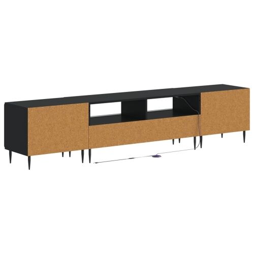 5-dijelni LED TV ormarić Crna Konstruirano drvo - Crna 100 cm Cijena