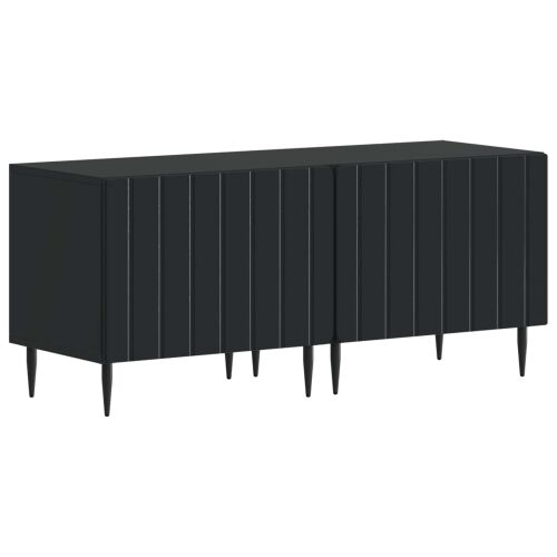 5-dijelni LED TV ormarić Crna Konstruirano drvo - Crna 100 cm Cijena