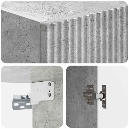 Set ormara 2 kom. Konstruirano drvo - Beton siva Cijena