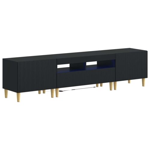 5-dijelni LED TV ormarić Crna Konstruirano drvo - Crna 81 cm Cijena