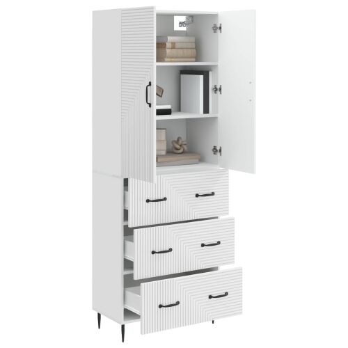 Set ormara 2 kom. 66 x 34,5 x 90 cm Konstruirano drvo - Visoki sjaj bijeli Cijena
