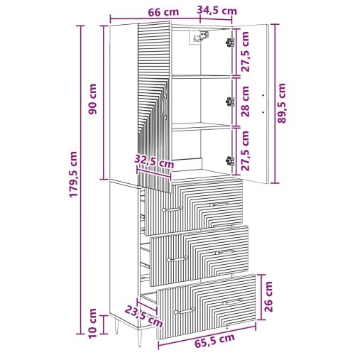 Set ormara 2 kom. 66 x 34,5 x 90 cm Konstruirano drvo - Staro drvo Cijena
