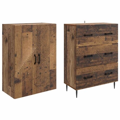 Set ormara 2 kom. 66 x 34,5 x 90 cm Konstruirano drvo - Staro drvo Cijena