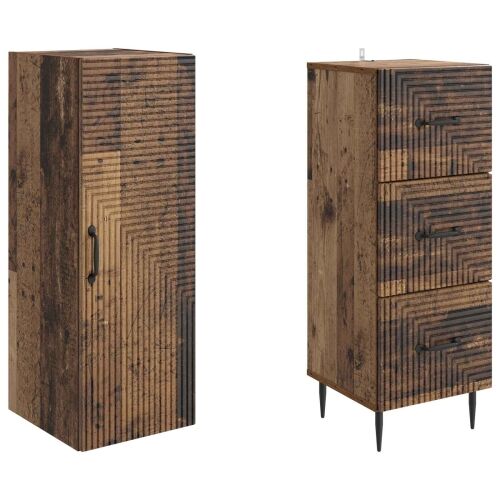 Set ormara 2 kom. 33 x 34,5 x 90 cm Konstruirano drvo - Staro drvo Cijena