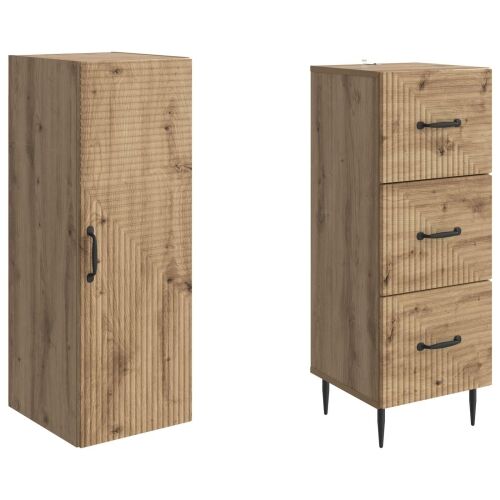 Set ormara 2 kom. 33 x 34,5 x 90 cm Konstruirano drvo - hrast artisan Cijena
