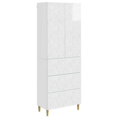 Set ormara 2 kom. 66 x 34,5 x 90 cm Konstruirano drvo - Visoko sjajno bijela Cijena
