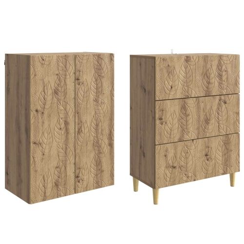 Set ormara 2 kom. 66 x 34,5 x 90 cm Konstruirano drvo - hrast artisan Cijena