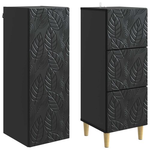 Set ormara 2 kom. 33 x 34,5 x 90 cm Konstruirano drvo Crna - Crna Cijena