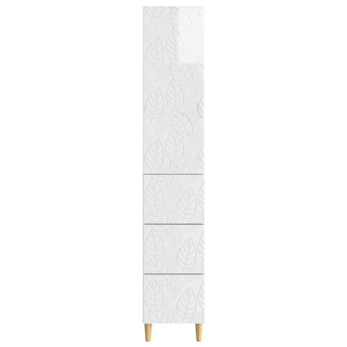 Set ormara 2 kom. 33 x 34,5 x 90 cm Konstruirano drvo - Visoko sjajno bijela Cijena