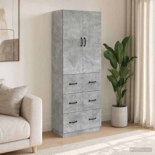 Set ormara 2 kom. 66 x 34,5 x 87 cm Konstruirano drvo - Beton siva Cijena