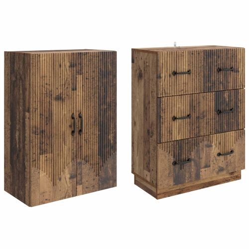 Set ormara 2 kom. 66 x 34,5 x 87 cm Konstruirano drvo - Staro drvo Cijena