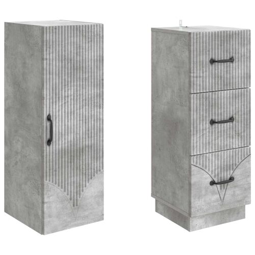 Set ormara 2 kom. 33 x 34,5 x 87 cm Konstruirano drvo - Beton siva Cijena