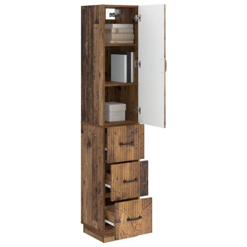 Set ormara 2 kom. 33 x 34,5 x 87 cm Konstruirano drvo - Staro drvo Cijena