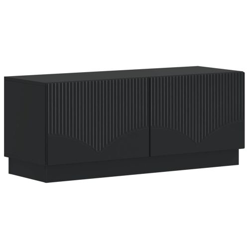 5-dijelni LED TV ormarić Crna Konstruirano drvo - Crna 100 cm Cijena