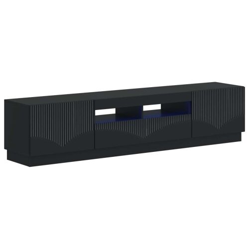5-dijelni LED TV ormarić Crna Konstruirano drvo - Crna 81 cm Cijena