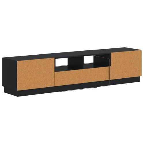 5-dijelni LED TV ormarić Crna Konstruirano drvo - Crna 81 cm Cijena