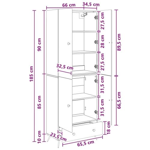 Set ormara 2 kom. Dimljeni hrast Konstruirano drvo - Dimljeni hrast Cijena