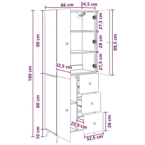 Set ormara 2 kom. Dimljeni hrast Konstruirano drvo - Dimljeni hrast Cijena