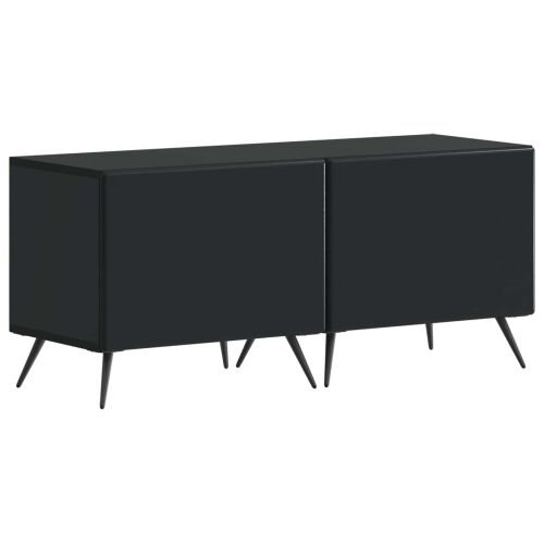 5-dijelni LED TV ormarić Crna Konstruirano drvo - Crna 100 cm Cijena