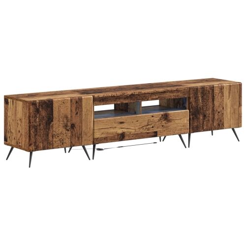 5-dijelni LED TV ormarić Staro drvo Konstruirano drvo - Staro drvo 81 cm Cijena