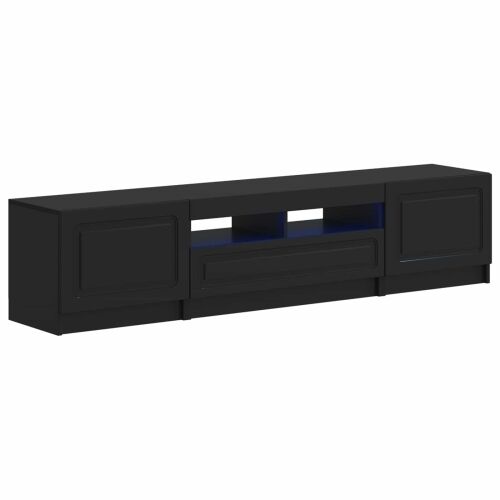 5-dijelni LED TV ormarić Crna Konstruirano drvo - Crna 81 cm Cijena
