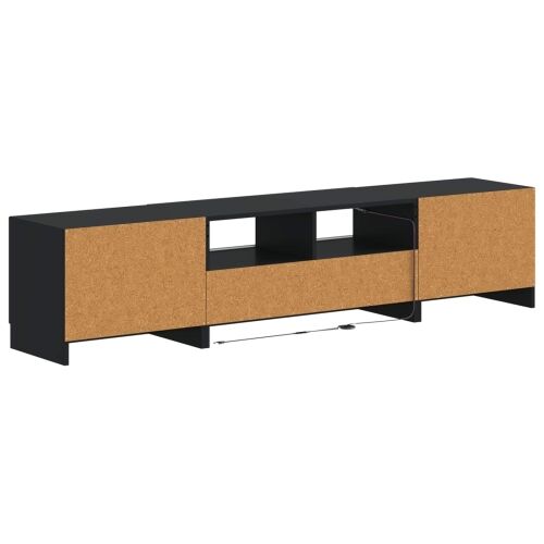 5-dijelni LED TV ormarić Crna Konstruirano drvo - Crna 81 cm Cijena