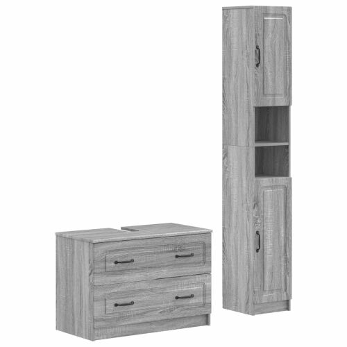 Set kupaonskih ormara od 2 dijela UTRECHT Siva Sonoma - Siva Sonoma O-oblik Cijena