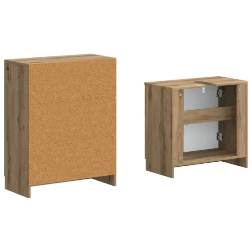 Set kupaonskih ormara od 2 dijela UTRECHT Hrast artisan - Hrast artisan O-oblik Cijena