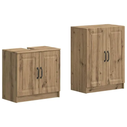 Set kupaonskih ormara od 2 dijela UTRECHT Hrast artisan - Hrast artisan O-oblik Cijena