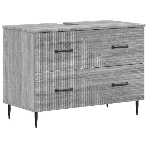 Set kupaonskih ormara od 4 dijela HAARLEM Siva Sonoma - Siva Sonoma Dvostrane pruge Cijena