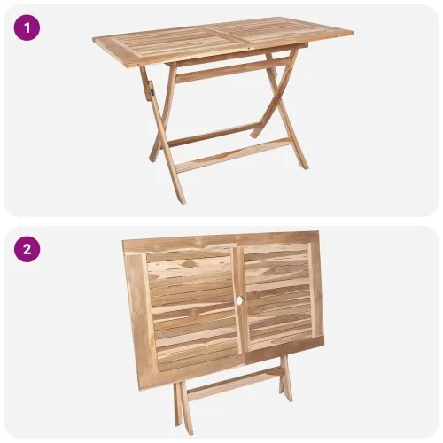 Set vrtnih namještaja 7 kom. Prirodna Čvrsto teak drvo - 6 Bez naslona za ruke Cijena