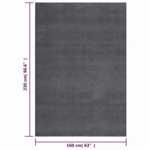 Perivi pahuljasti tepih 160 x 230 cm protuklizni antracit - Antracit 160 x 230 cm Cijena