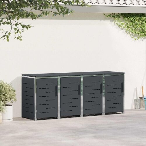 Skladište za kanta za smeće for 4 Bins 240L Nehrđajući čelik - Antracit 4 Cijena